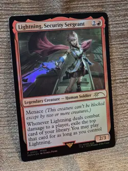 Lightning, Security Sergeant - Promo FOIL - Final Fantasy - 0002 - NM - MTG - Image 2