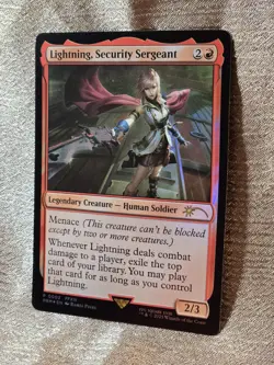 Lightning, Security Sergeant - Promo FOIL - Final Fantasy - 0002 - NM - MTG - Image 3