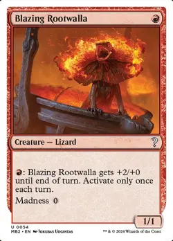 Blazing Rootwalla x1 1x Mystery Booster 2 White Border NM MTG - Image 1