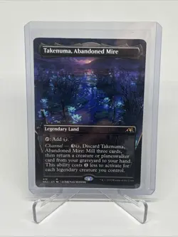 1x MTG Takenuma, Abandoned Mire (Borderless) - Kamigawa: Neon Dynasty (NEO) #416 - Image 1