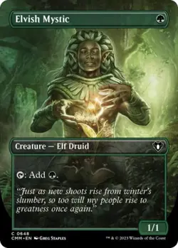 Elvish Mystic (Borderless) - Near Mint MTG Commander Masters - Image 1