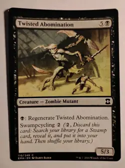 Mtg ETERNAL MASTERS error miscut TWISTED ABOMINATION unplayed NM - Image 1