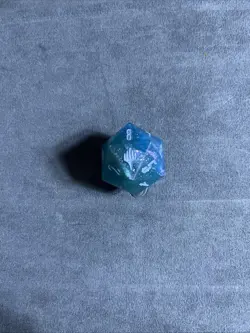 MTG Final Fantasy: GIFT Bundle Crystal Blue Oversized D20 Die spin down counter - Image 2