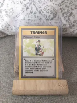 Pokemon Trader 77/102 Base Set - Unlimited Rare Vintage Trainer Pokemon MP WOTC - Image 1