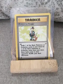 Pokemon Trader 77/102 Base Set - Unlimited Rare Vintage Trainer Pokemon MP WOTC - Image 3