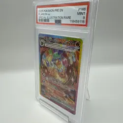 2025 POKEMON PRISMATIC EVOLUTIONS SPECIAL ILLUSTRATION RARE FLAREON EX 146 PSA 9 - Image 2