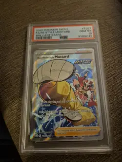 PSA 10 Rapid Strike Mustard TG27/TG30 Brilliant Stars Holo Graded Pokemon Card - Image 1