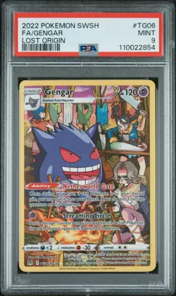 2022 POKEMON SWORD & SHIELD LOST ORIGIN #TG06 FA/GENGAR PSA 9 - Image 1