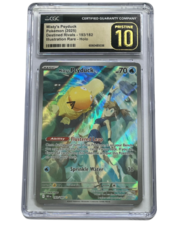 Mistys Psyduck Pokemon Destined Rivals 2025 Rare Holo 193/182 CGC 10 - PSA BGS - Image 1