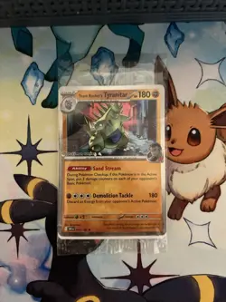 Team Rocket's Tyranitar (Pokemon Center Exclusive) 096/182 Promo Sealed - Image 2