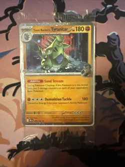 Team Rocket's Tyranitar (Pokemon Center Exclusive) 096/182 Promo Sealed - Image 1