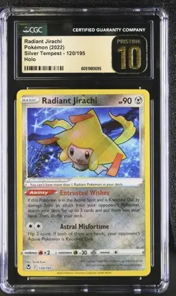 Pokemon CGC 10 PRISTINE Radiant Jirachi 120/195 Silver Tempest - Image 1