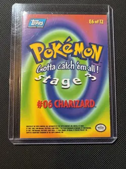 Charizard #06 E6 of 12 Topps 1999 Black Logo Pokemon Trading Cards Regular - Image 2