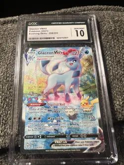 Glaceon VMAX 209/203 Pokemon Evolving Skies CGC 10 Gem Mint - Image 1