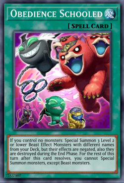 Yugioh! 3x Obedience Schooled RARE JUSH-EN029 Justice Hunters PREORDER 2025 - Image 1