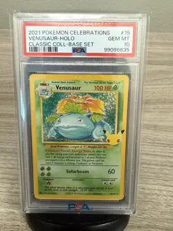 2021 POKEMON CELEBRATIONS CLASSIC COLLECTION #15 VENUSAUR-HOLO PSA 10 - Image 1