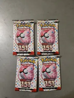 Pokemon TCG Scarlet & Violet 151 Booster Pack Lot Of 4 Factory Sealed Fast Ship - Image 1