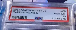 2025 POKEMON SIMPLIFIED CHINESE CBB1C #09 CAPTAIN PIKACHU [PSA 10] - Image 2