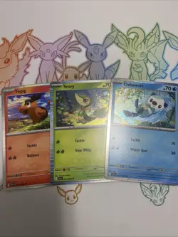 Pokemon Snivy Oshawott Tepig 3-Card Set Unova Starters (BB/WF) PROMOS - Image 1