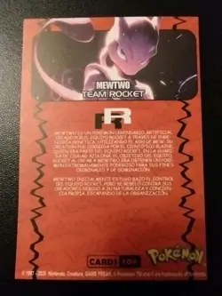Team Rocket Mewtwo Gold Foil Holo Peru Cards Top Set RARE Card NM/MT - Image 3