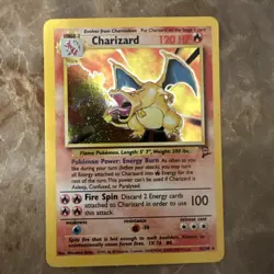 Rare Holographic Charizard Pokemon Card, 2nd Edition (Mint Condition) - Image 3