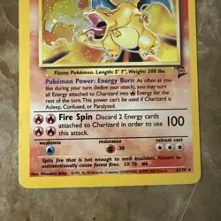 Rare Holographic Charizard Pokemon Card, 2nd Edition (Mint Condition) - Image 4