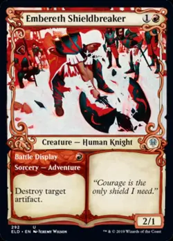Embereth Shieldbreaker (Showcase) - Light Play MTG Throne of Eldraine - Image 1