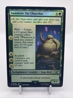MTG | Final Fantasy | Summon: Fat Chocobo | Foil | US Seller | Quick to Ship - Image 1