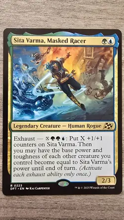 Sita Varma, Masked Racer (Rare) #223 Aetherdrift MTG NM - Image 1