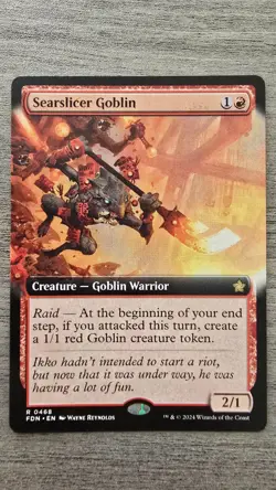 Searslicer Goblin (Rare Extended Art) #468 Foundations MTG NM - Image 1