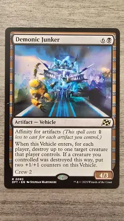 Demonic Junker (Rare) #83 Aetherdrift MTG NM - Image 1