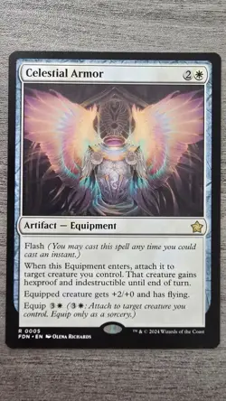 Celestial Armor (Rare) #5 Foundations MTG NM - Image 1