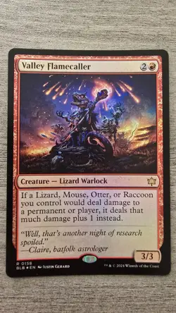 Valley Flamecaller (Rare Foil) #158 Bloomburrow MTG NM - Image 1
