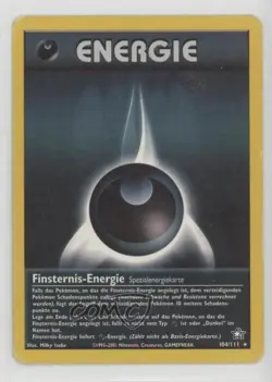 Darkness Energy German Pokemon Neo Genesis #104 2000 15fy - Image 1