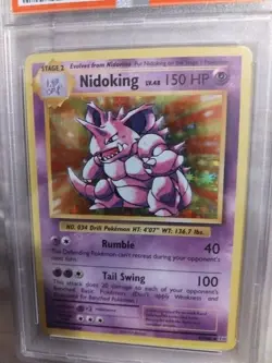2016 Pokemon XY Evolutions #45/108 Nidoking Holo PSA 9 - Image 3