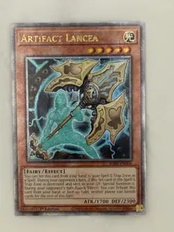RA01-EN006 Artifact Lancea Quarter Century Secret Rare : 1st Edition : YuGiOh NM - Image 1