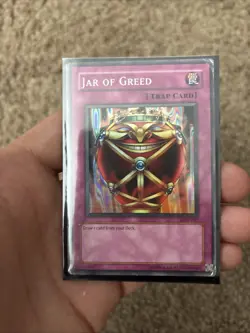 Yugioh Jar Of Greed LON-047 Super Rare Original Print MP - Image 1