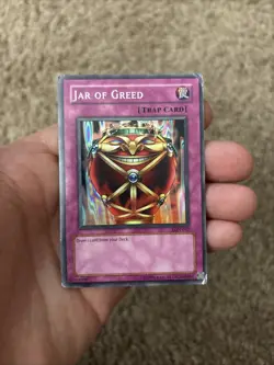 Yugioh Jar Of Greed LON-047 Super Rare Original Print MP - Image 2