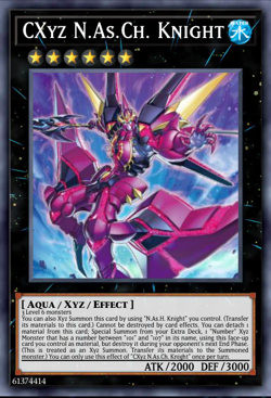 Yugioh! CXyz N.As.Ch. Knight RARE Justice Hunters JUSH-EN060 PREORDER - Image 1
