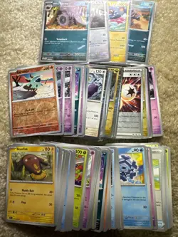 Black Bolt White Flare Card Bulk Lot, 100+ Cards Pokemon Pokeball Holo Common - Image 1