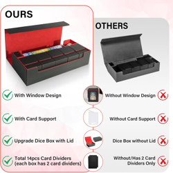 Card Deck Box for MTG Commander, Large 6 in 1 Card Storage Display Case with 5PC - Image 2