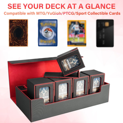 Card Deck Box for MTG Commander, Large 6 in 1 Card Storage Display Case with 5PC 7445038020034 - Image 3