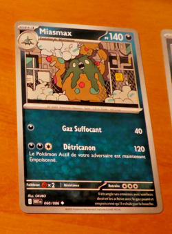 POKEMON FLAMME BLANCHE CARD CARTE MIASMAX 060/086 WHT EV10.5 FR MINT 2025 - Image 1