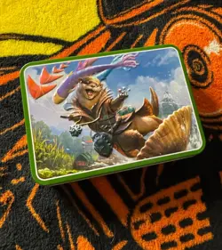 Bloomburrow Beadle & Grimm mtg counters, life counter, dice, tin, fish tokens - Image 2