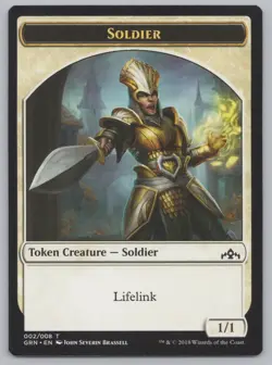 MTG (10) Soldier Token - Guilds of Ravnica (GRN) 2/8 -z55 - Image 2