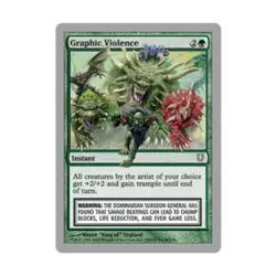 WOTC MtG Unhinged Graphic Violence (C) (Foil) NM - Image 1