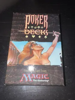MTG: Magic the Gathering POKER DECKS 1998 PLAYING CARDS RARE 1 Deck Complete - Image 1