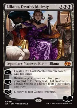 Liliana, Death's Majesty 0458 Non Foil Mythic Foundations Jumpstart MTG NM - Image 1