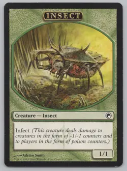 MTG (10) Insect Token - Scars of Mirrodin (SOM) 4/9 -z50 - Image 2