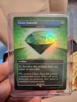 Chaos Emerald Lotus Petal GREEN - Sonic Secret Lair MTG Magic The Gathering 7031 - Image 1